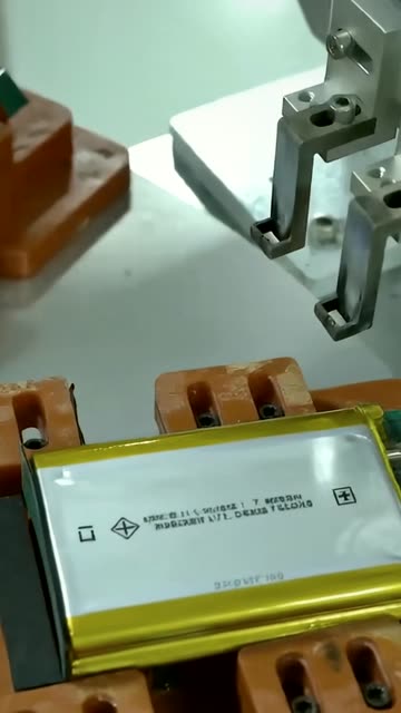 Battery cells on the assembly line
