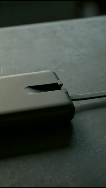 Finished power bank on a dark table